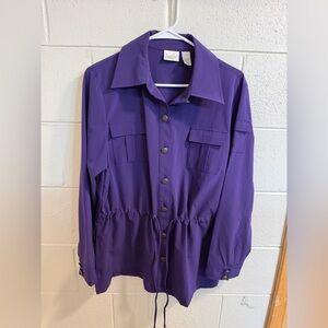 Zenergy by Chico's drawstring utility jacket size 2